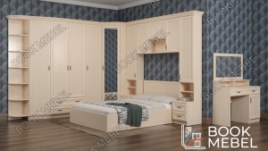 Большая спальня с набором шкафов и навесной полкой №3