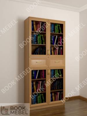 Шкаф для книг с выдвижными полками для документов 2-7