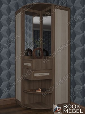 Прихожая угловой шкаф с зеркалом и ящиками "Катания-4"