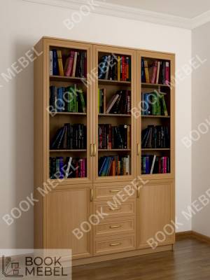 Шкаф для домашней библиотеки с полками 3-8