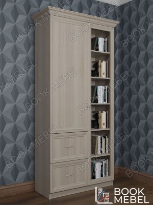 Шкаф для книг и одежды с ящиками для белья ШКРК(2)№30