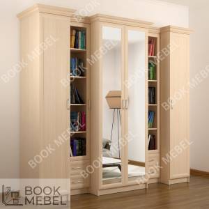 Шкафы с книжными пеналами в стили Волна-4