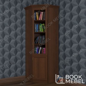 Шкаф угловой для книг №4
