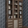 Трехстворчатый шкаф книжный, с многочисленными ящиками ШкКн(3) №9 элегант