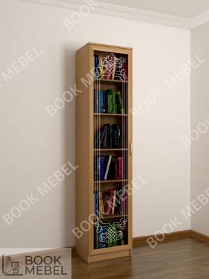 Книжный шкаф с рисунком на стекле 1-1
