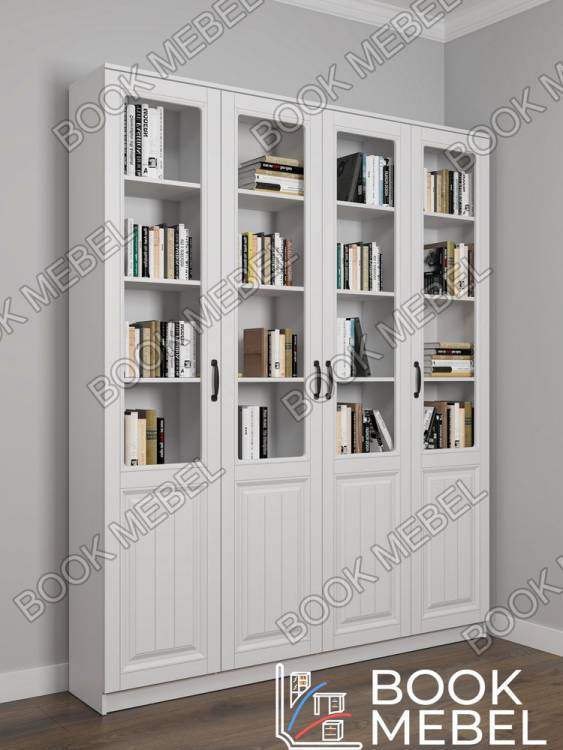 Стильный шкаф для книг общая дверь Хаски 4-1-1